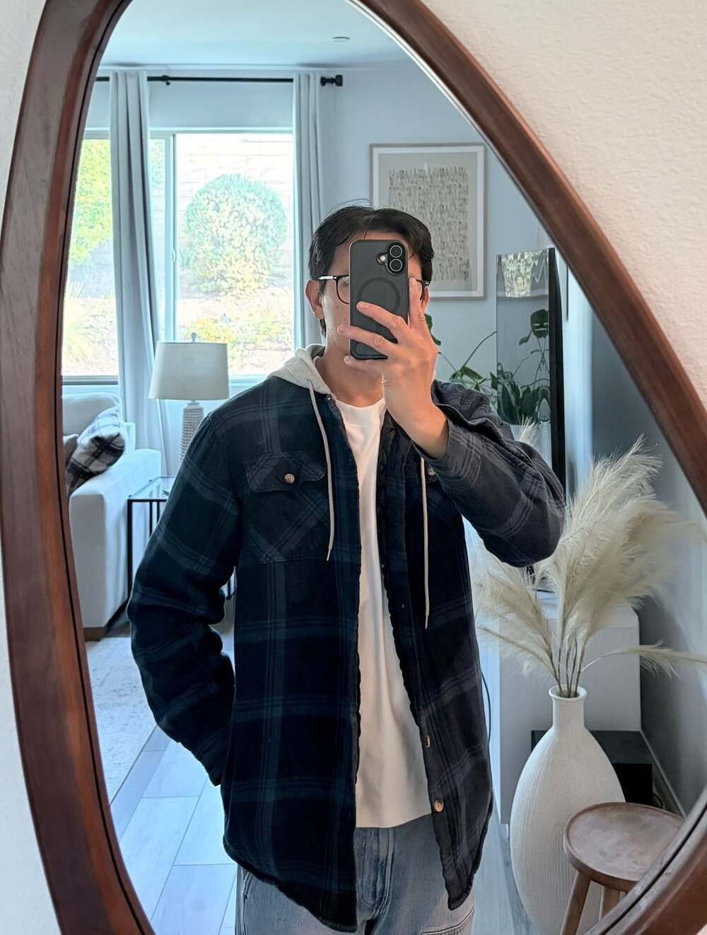 Zheepon Quilted Lined Plaid Hooded Shirt Jacket Size S Blue Plaid